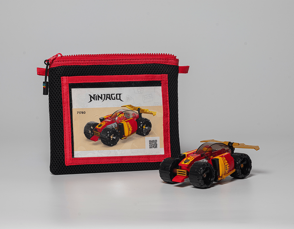 OEKO-TEX certified small LEGO storage bag - 20x17cm Brick Bagz in red